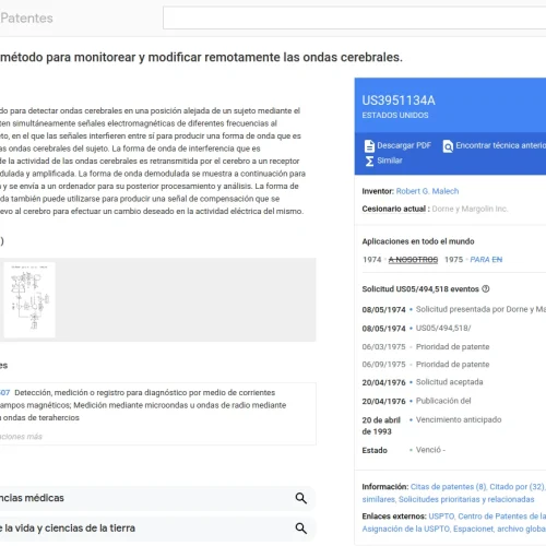 Aparato y método para monitorear y modificar remotamente las ondas cerebrales (US3951134A)